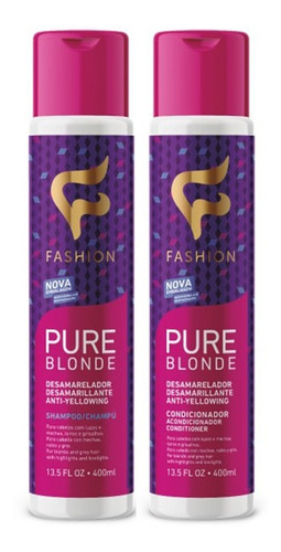 6 Shampoo + 6 Condicionador Matizador Pure Blond Fashion