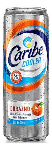 Cooler Caribe Durazno Lata 355ml.