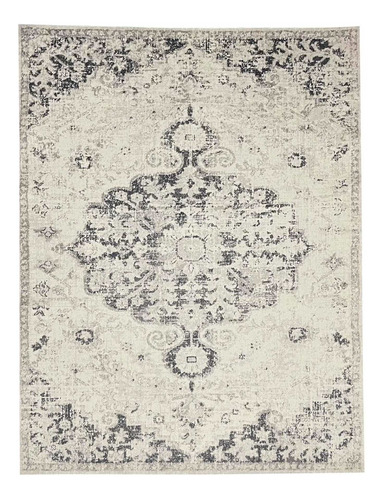 Alfombra Estilo Persa Vintage Gris Vison 100x150 Carpetshop