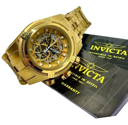 Reloj original Invicta Zeus Bolt Skeleton Gold 4 colores