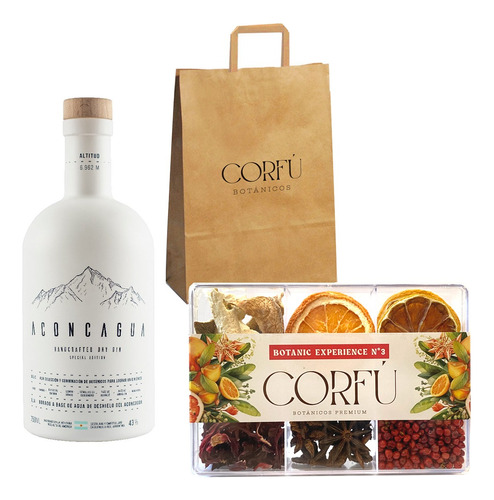 Kit Regalo Gintonic Aconcagua 6 Botanicos Infusiones Corfu