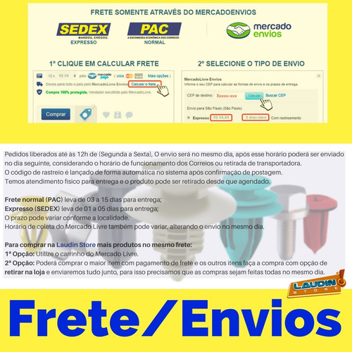 Parafuso Parachoque Vw Gol 2009 2018 Torx 16mm 6mm 10 Peças