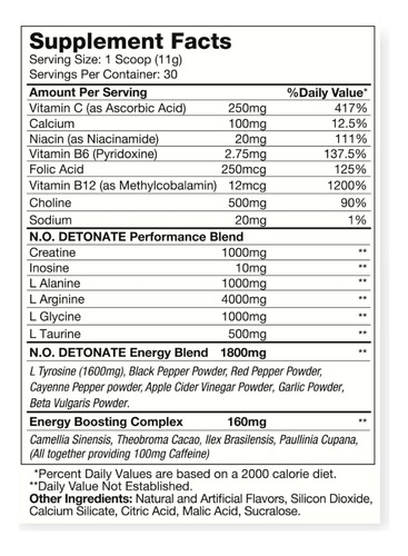 Pre- Entreno Oxy 4 N.o Detonate 330gr Limonada - Hexacore