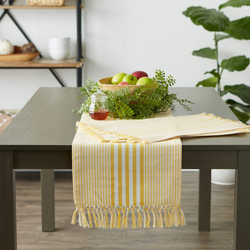 Camino De Mesa Amarillo Oscuro 35.5x183 Cm Para Cocina