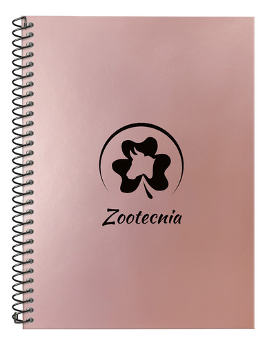 Caderno Universitário Profissões Rosê Gold 1 Matéria Cor Zootecnia