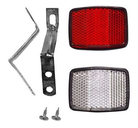Imagen 2 de 4 de Reflector Bmx Con Soporte Cristal + Rojo Plastica Vc