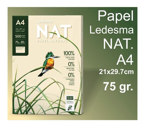 Resma Ledesma Nat - A4, 75 G/m2, 500 Hojas