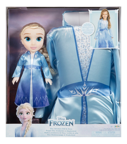 Boneca Disney Frozen Elsa Com Fantasia Multikids - Br1937