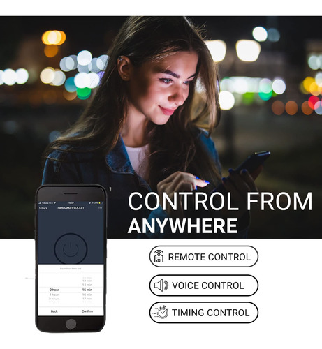 Enchufe Led Inteligente Lunabode - Enchufe Wifi De Exteri...