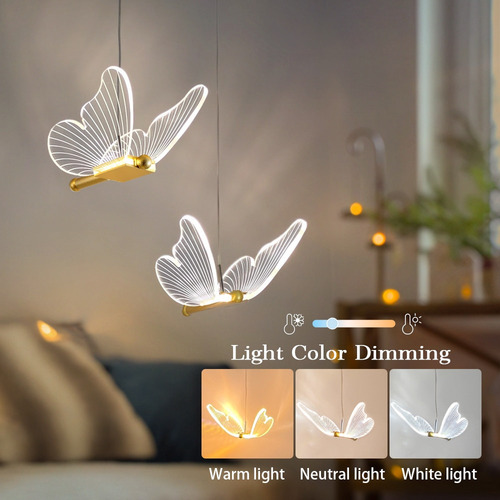 Lámpara Colgante Infantil De 220 V Con Diseño De Mariposas L