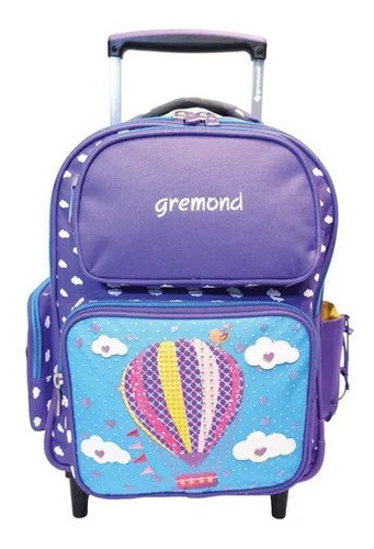 Mochila Con Carro Gremond 26l Escolar Resistente Violeta - Globo Rva Diseño