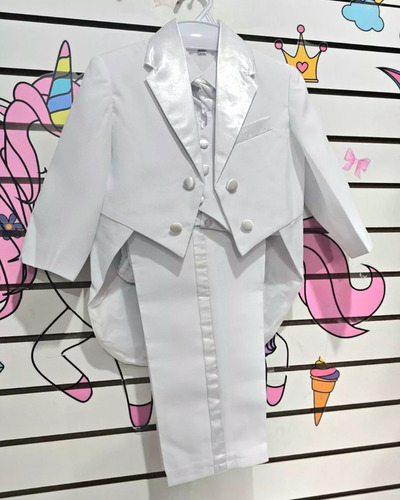Traje Formal Blanco Bebe Y Niño, Terno Completo Bautizo