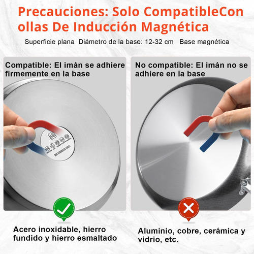 Digital Parrilla Eléctrica Inducción 2200w Control Tactil