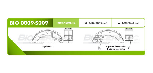 Balatas Tambor Chevrolet Chevy Pickup 1.6l 1999-2003