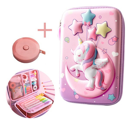 3d Lapiceras Unicornio Estuchera Kawaii Organizadora Eva