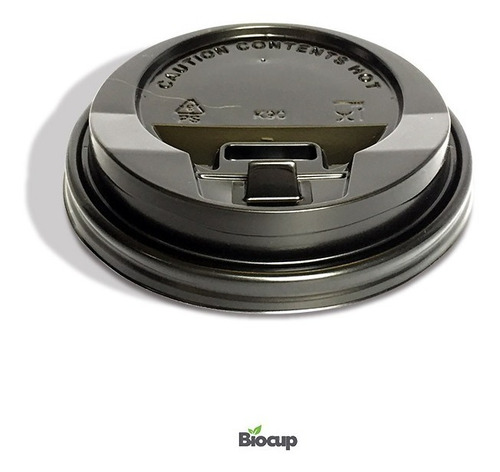 Tapa Ecológica P/ Vaso De Papel 8 Oz Ngra Biocup, Reciclable