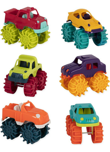 Set De 6 Minitrucks Battat Mini Monster Trucks [u]