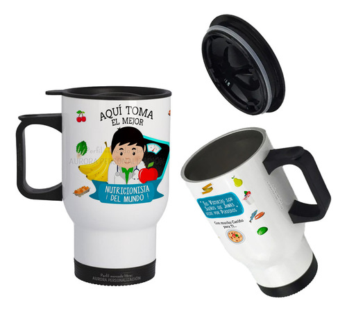 Mug Vaso Termico Viajero Para Carro Mejor Nutricionista