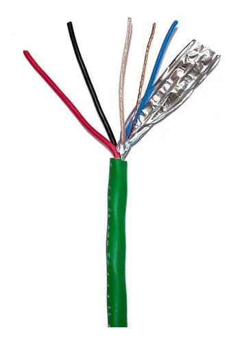Imagem 2 de 5 de 30m Cabo De Automação 2x22awg, 2x18awg, Blindagem Aluminio