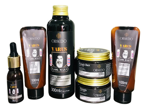 Produto Barba Cabelo Shampoo Grisalho Balm Óleo Creme Pomada