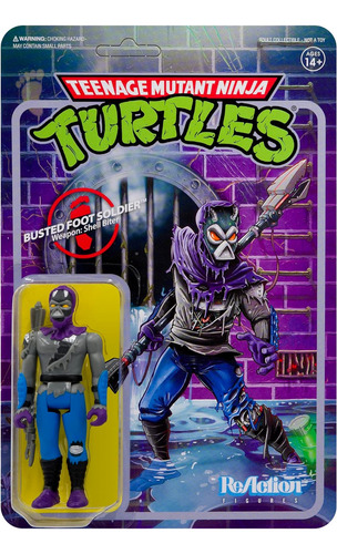 Teenage Mutant Ninja Turtles ReAction Damaged Foot Soldier Super 7