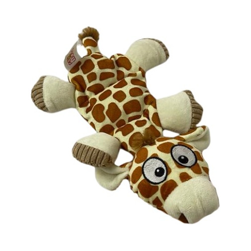 Brinquedo Mordedor P/ Cachorro Girafa Pelúcia Pet C/ Apito 