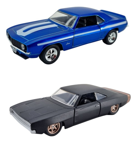 Duo Rápidos&furiosos Legacy Series Camaro&charger Esc. 1:43 Azul/negro