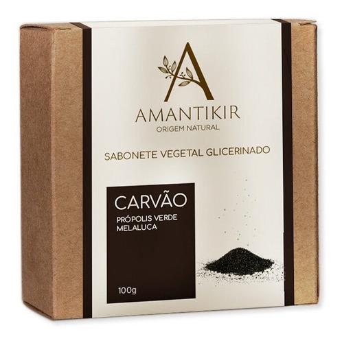 Sabonete Vegetal Glicerinado De Carvão 100g Amantikir