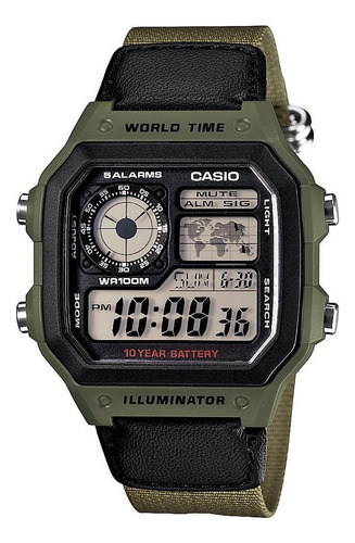 Reloj Casio Ae1200whb 3bv Para Hombre Batería 10 Años