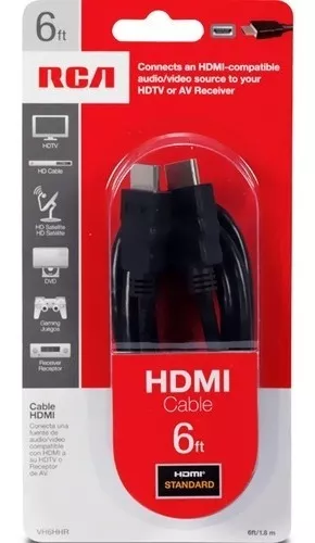 Cable Hdmi A Hdmi Rca Vh6hhr 1,8 Mts 1080p 6ft