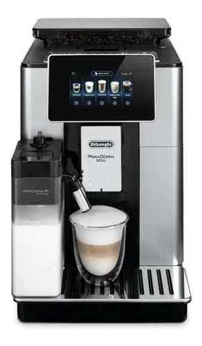 Cafetera De'Longhi PrimaDonna ECAM61 super automática negra y plateada expreso 220V - 240V