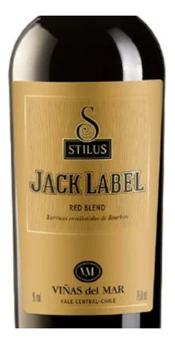 Vinho Chileno Jack Label Red Blend Bourbon Aged/ Cx 6 Un.