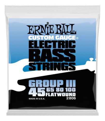 Ernie Ball Flatwound Custom Gauge Group Iii 45-100