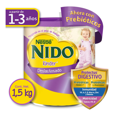 Nestle Nido Leche Deslactosada Protectus Avanzado 1.5 Kg