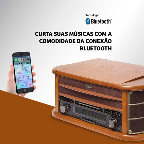 Imagem 9 de 9 de Vitrola Raveo New Opera Bt Toca-discos Cd Bluetooth Radio Fm