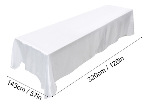 Mantel Rectangular De 145x320cm Cubierta Para Mesa