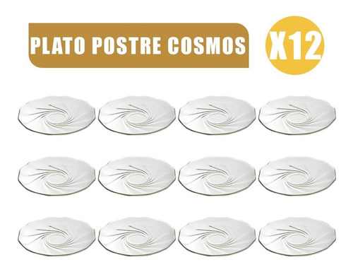 Plato Postre Cosmos X12u Durax Bazar