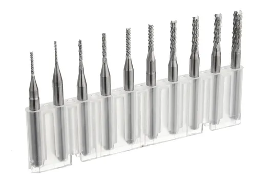 comprar  10 Fresas Raiadas De Metal Duro Cnc Micro Retífica 