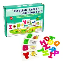 Comprar Juego Tarjetas Didácticas Madera Aprendizaje Abc Inglés