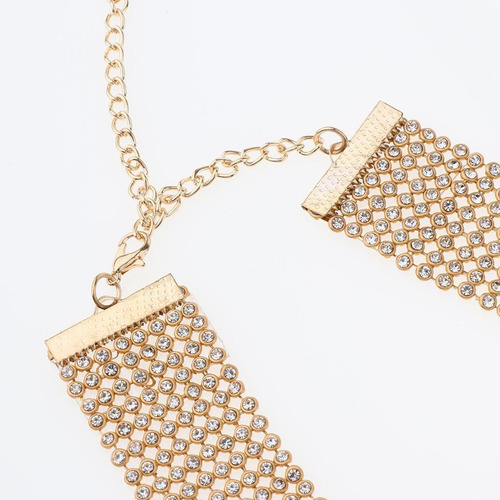Bikini Arnés Con Strass Para Cuerpo Y Pecho, Cuello Con Cade