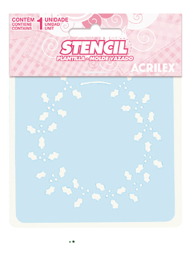 Stencil Acrilex 10 X 10 Cm Perro - Mosca