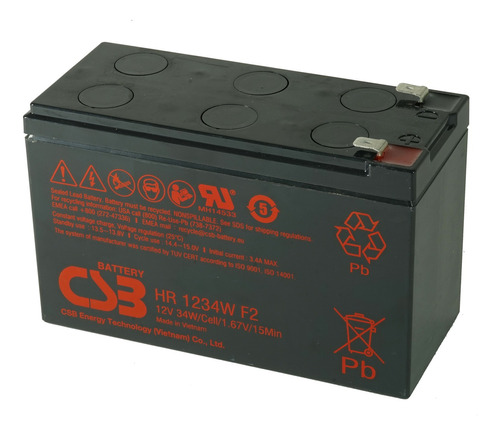 Bateria Marca Csb Modelo Hr 1234w F2  12v9ah Ups