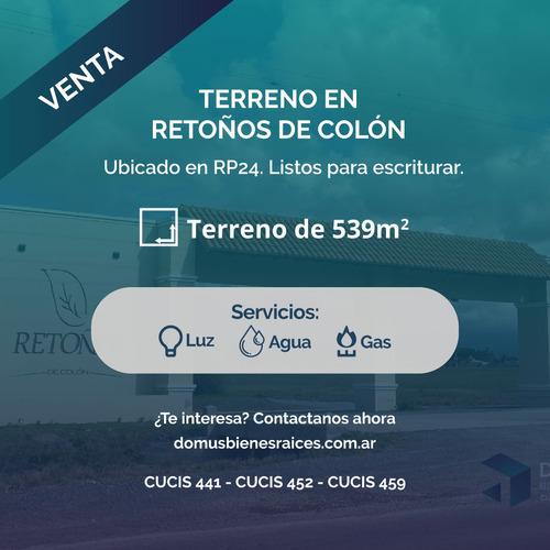 Venta Terreno Retoños De Colon