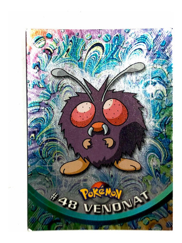 Pokémon Topps #48 Venonat Serie 1 Foil Excelente Estado