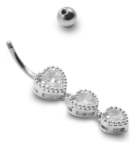Piercing Ombligo CoLG Acero 3 Joyas Bjcc3p 1.6x10x5/10 1 Und