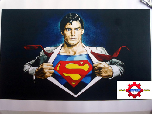 Impresion Sobre Lienzo Superman 12x20 Pulgadas - Dc Comics