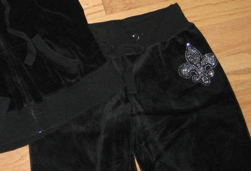 Pantalon Importado Buso Suelto Velour Negro Petit S Stock