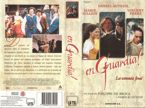 En Guardia! Vhs Marie Gillain Daniel Auteuil Vincent Pérez