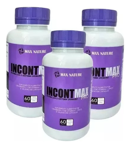 3x Incontmax-melhor Que Incontini-60caps-original Sabor Neutro