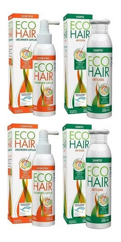 Imagen 1 de 7 de Eco Hair Shampoo X2+ Loción Anticaída Crecimiento Cabello X2